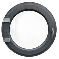 Fenêtre ronde à la française gauche 700 mm PVC Anthracite Lisse 7016
