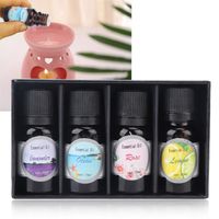 PAS Huiles essentielles d'aromathérapie,10ML soluble dans l'eau 4 bouteilles de parfum d'humidificateur SPA SN764