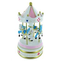 La valse du carrousel (Rodgers) - Boîte à musique - carrousel - manège musical miniature en bois avec chevaux tournants (Réf:
