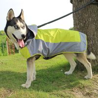 Imperméable pour chien - Veste de pluie avec capuchon et réflecteurs pour les promenades en toute sécurité et au sec pour votre chie