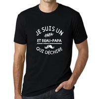 Homme Tee-Shirt Je Suis Un Papa Et Beau Papa Qui Déchire T-Shirt Vintage Noir