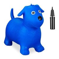 Animal sauteur Chien - RELAXDAYS - 10030899-45 - Bleu - Plastique - Jouet pour enfants