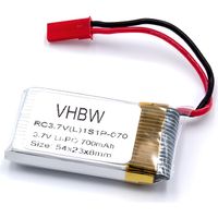 vhbw Batterie Li-Polymère 700mAh (3.7V) pour le modélisme Nine Eagles Galaxy Visitor 6 comme Revell DIDP1100, Revell 23951, 44192.