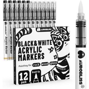 Lot De 3 Marqueurs Graffiti – Pointe 15 Mm – Noirs – Acrylique – Neuf