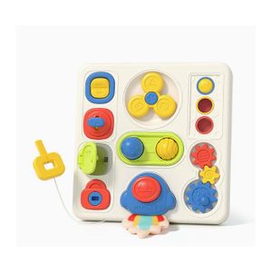 Pmgud Busy Board Montessori Musical Dès 1 An - 8 Interrupteurs, 15 LED, 6 Mélodies - Jouet Sensoriel En Bois