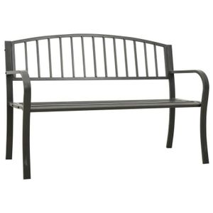 BANC D'EXTÉRIEUR Atyhao Banc de jardin Gris 120 cm Acier A319581 11609