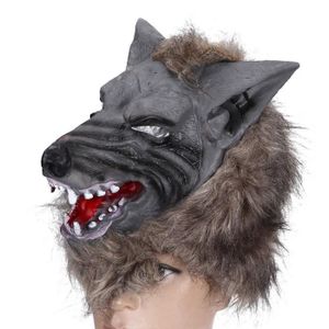 Souple Peluche Loup Queue Accessoire pour les loups Animal Loup Garou Halloween Déguisement