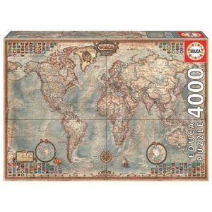 PUZZLE Puzzle Mappemonde 4000 pièces EDUCA - Voyage et ca