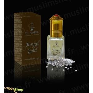 EAU DE PARFUM EL NABIL 5ml Royal Gold 100% huile