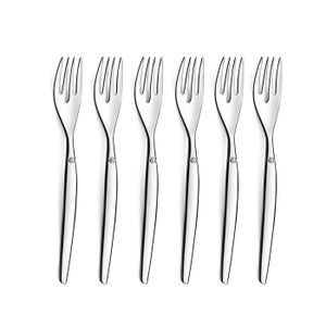Lot De 6 Fourchettes Acier Inoxydable Poignées Colorées Noir – Table, Barbecue, Camping