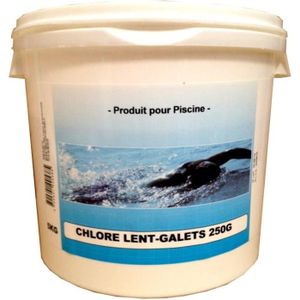 TRAITEMENT DE L'EAU  Chlore lent galet 250g 5kg - NMP - 37040