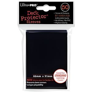CARTE A COLLECTIONNER 50 Deck Protector Solid Black Standard