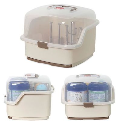 Égouttoir à Biberons Avec Couvercle - Boîte De Rangement Anti-poussière, Bac De Vidange Amovible - Pour Stérilisation Et Séchage