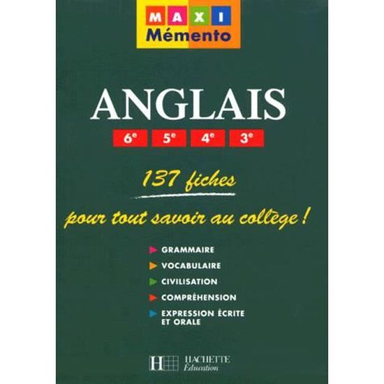 Anglais 6e 5e 4e 3e Cdiscount Librairie