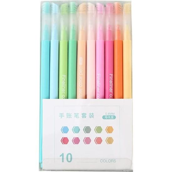 Lot De 10 Stylos Bille BIC - Cristal Multi Colour - Couleurs Assorties - Pointe Moyenne - Stylos Bille - Stylos