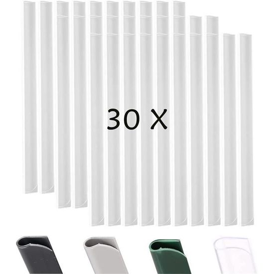 50 Clips De Fixation Pour Brise-vue PVC - Pour Clôtures Jardin | Transparent, Résistant UV