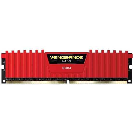 CORSAIR Mémoire PC LPX8GB - Vengeance DDR4DRAM (1x 8GB) - 2400MHz- PC4/19200 - Rouge (CMK8GX4M1A2400C16R)