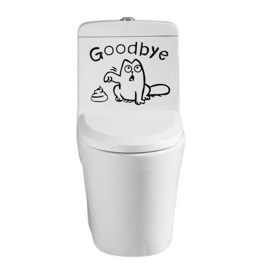 PERZOE Éléphant Siège De Toilette Autocollant Drôle Autocollant Mural Décalcomanie Salle De Bain Toilette Salle De Bain Autocollant Mural Pour La Décoration Intérieure 1 PCS