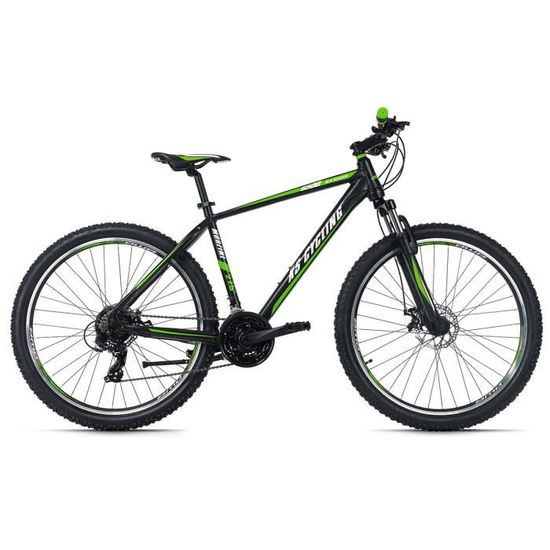 VTT semi-rigide 27,5" Morzine noir-vert 51 cm KS Cycling - Adulte - 21 Vitesses - Chemins et sentiers