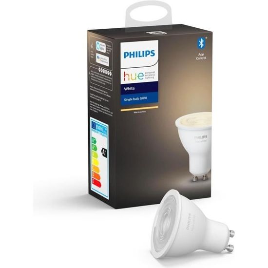 PHILIPS HUE Ampoule White - 5,5 W - GU10 - Bluetooth