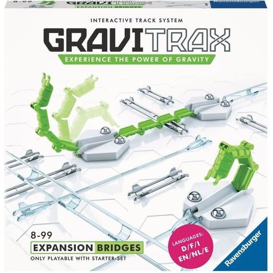 GraviTrax - Set d'extension Ponts et Rails - Circuits de billes créatifs - 13 pièces - Dès 8 ans - Version FR