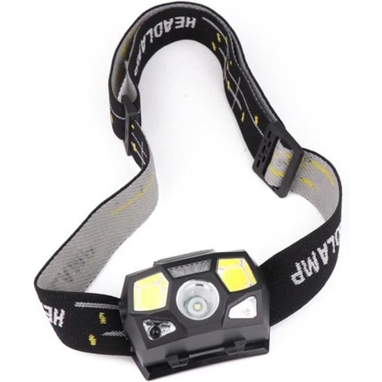 Lampe Frontale Rechargeable 2000 Lumens - Capteur Gestuel, 10 Modes LED Pour Sport Et Urgences