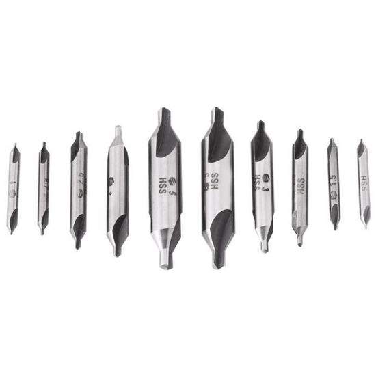 Kit 6 Forets à Centrer HSS 60° - 1/1.5/2/2.5/3/5mm - Pour Métal (Acier, Cuivre, Aluminium)