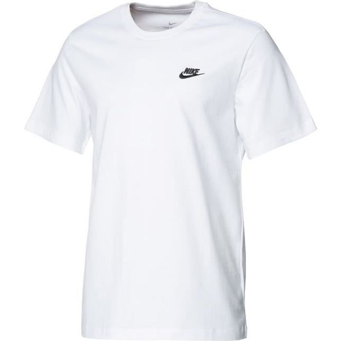 NIKE T-shirt Nsw Club - Homme - Blanc Blanc - Cdiscount Prêt-à-Porter