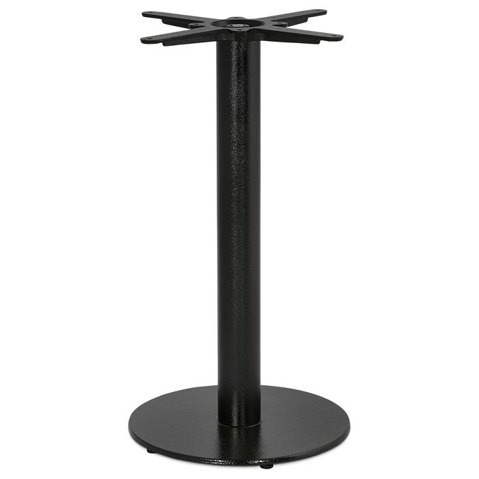 Pied de table rond 'CORTADO' 75 en métal noir intérieur/extérieur