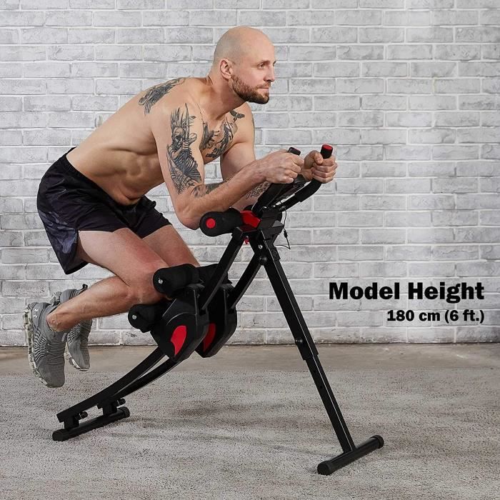 Machine d'Entraînement Abdominale Pliante AB Machine de Musculation pour Fitness Appareil à Abdominaux Vertical L'affichage Numériqu