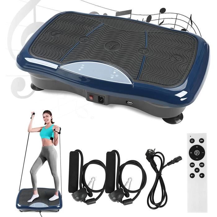 Plateforme Vibrante,Vibrante et Oscillante,Fitness Plateforme Vibration Plate - Télécommande - Haut-parleurs Bluetooth - 180 Niveaux