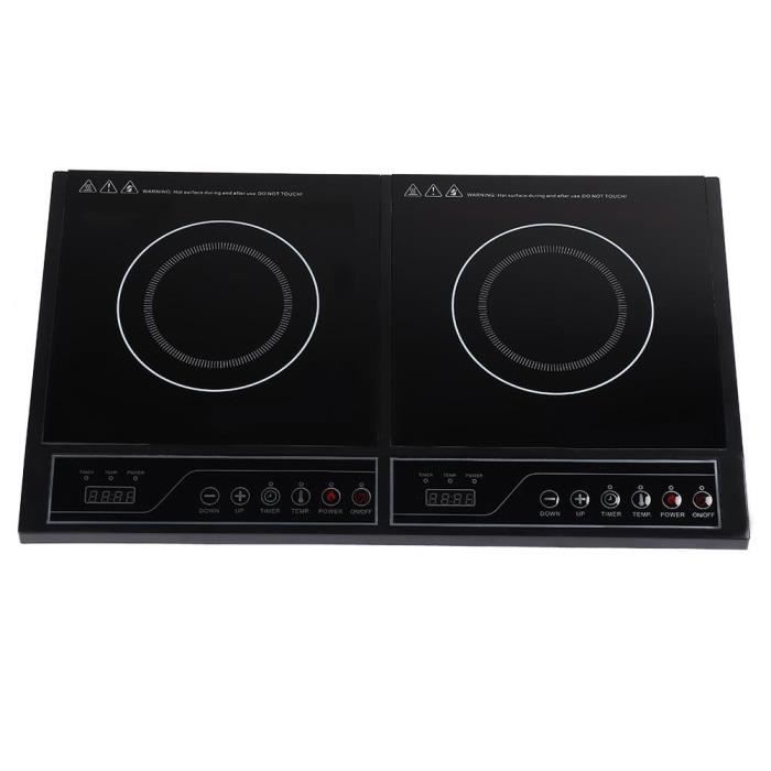 FOREVEN Cuiseur à induction 3400W Électrique Touchpad Double Induction Cuisine à domicile