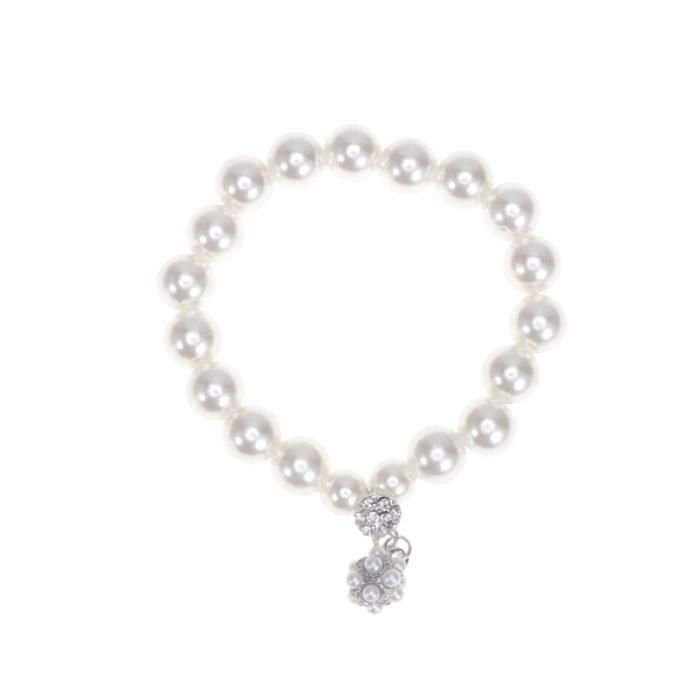 1PC Bracelet élégant alliage Durable perle artificielle petite boule bijoux pour les femmes BRACELET - GOURMETTE - RING