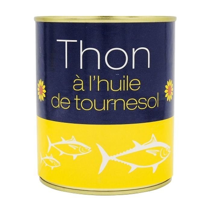 Thon entier à l'huile de tournesol - Boîte 800g