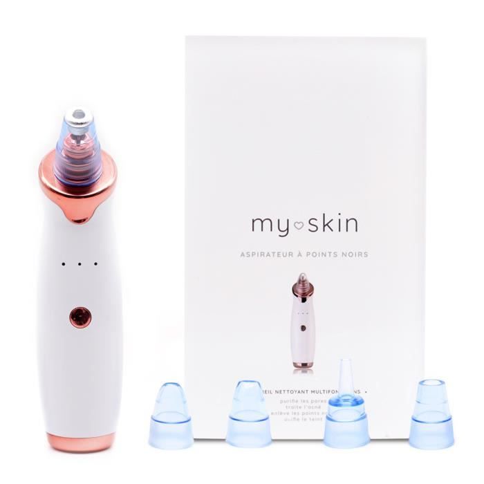 Aspirateur point noirs MySkin- Extracteur point noir et tire comedon pour lutter contre les points noirs, les imperfections, l’acné…