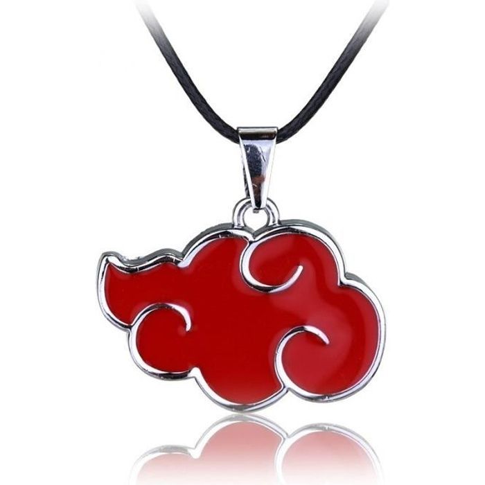 Collier de Cosplay Anime Akatsuki, signe de nuage rouge, pendentif en métal pour hommes et femmes, accessoires de bijoux [7BDED70]