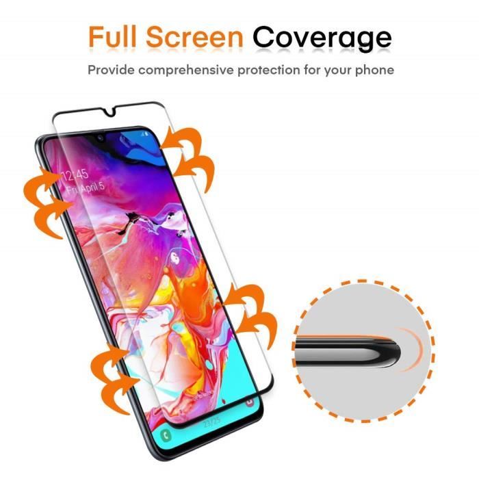 Samsung Galaxy Note 10 Lite Vitre protection d'ecran en verre trempé incassable protection integrale Full 3D Tempered Glass FULL GLU