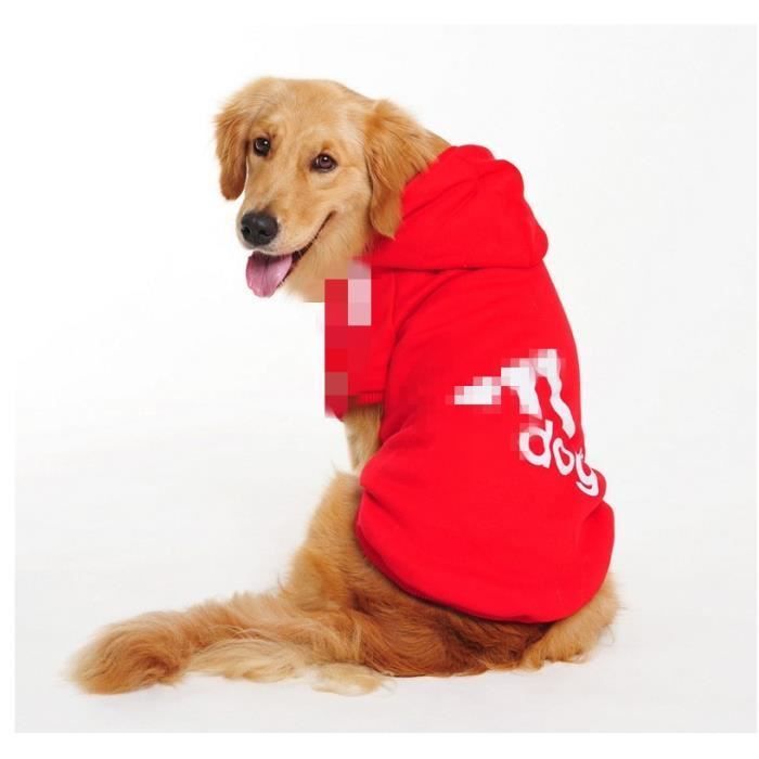Manteau,S-9XL chaud grand chien vêtements grand chien vêtements à capuche manteau pull pour grand chien - Type RED-S 1-2KG