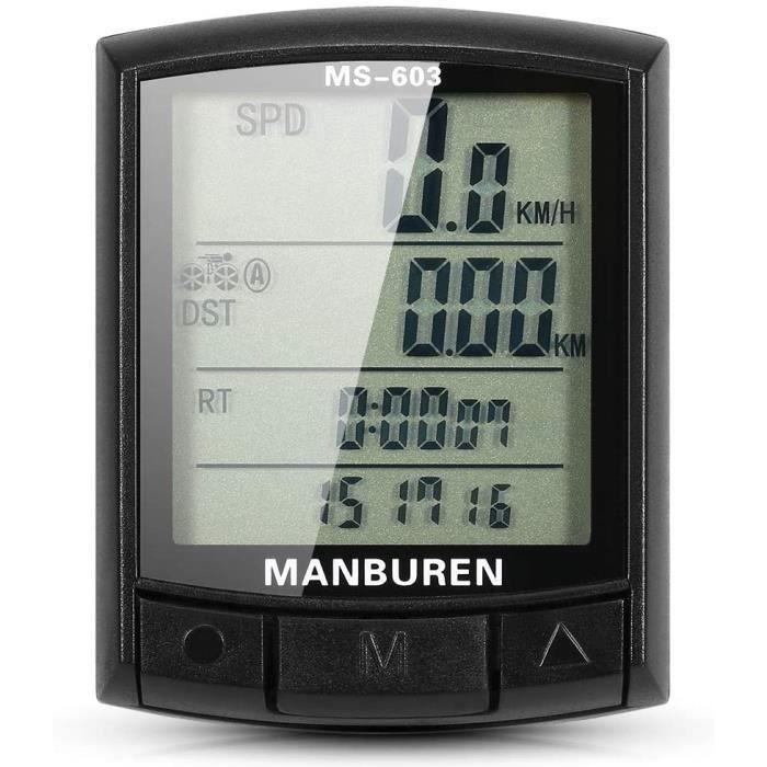 Vélo Ordinateur de vélo Compteur de Vitesse de vélo Compteur kilométrique VTT Vélo de Route Ordinateur de vélo Chronomètre sa