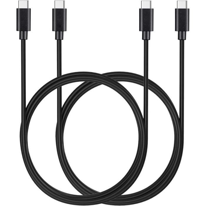 Câble Chargeur 1M USB-C vers USB-C pour Redmi Note 10S Note 10 4G-5G Note 10 Pro Note 10 Lite -Lot 2