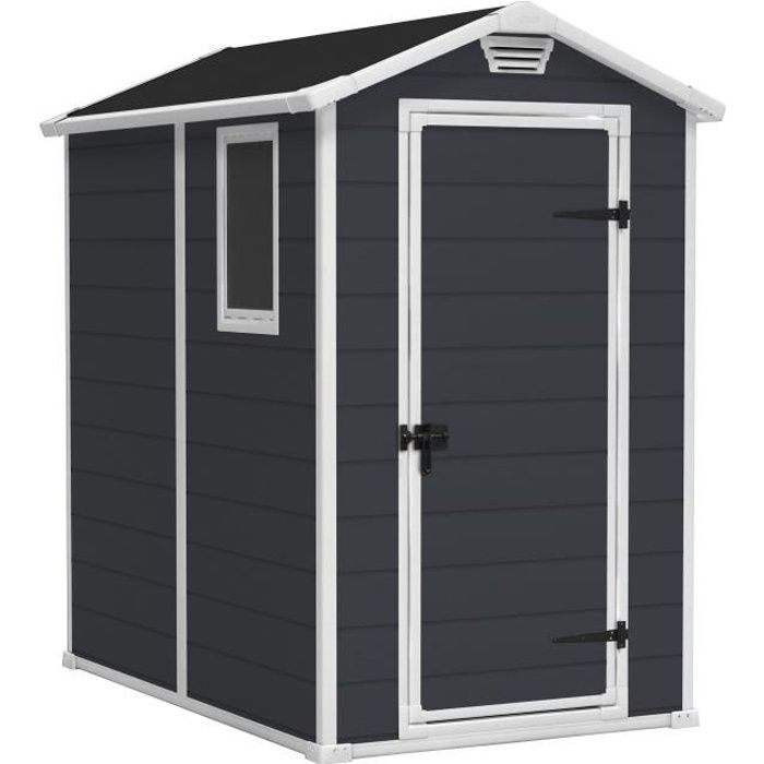 KETER Abri de jardin en résine Premium 46S - Anthracite