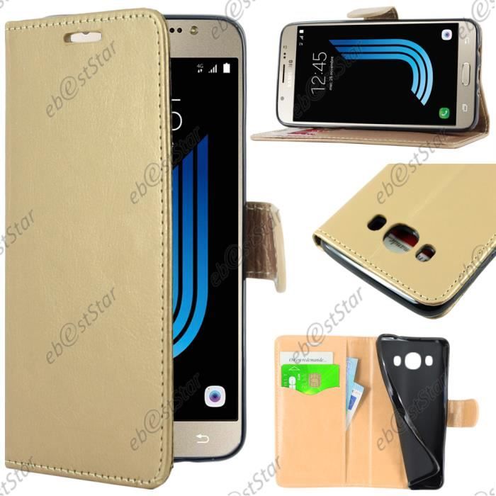 ebestStar ® pour Samsung Galaxy J5 2016 SM-J510F - Housse Portefeuille Support, Couleur Or - Doré