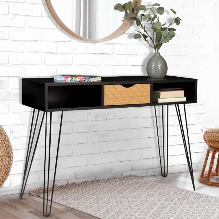 ID MARKET - Console vintage LEONI motifs graphiques