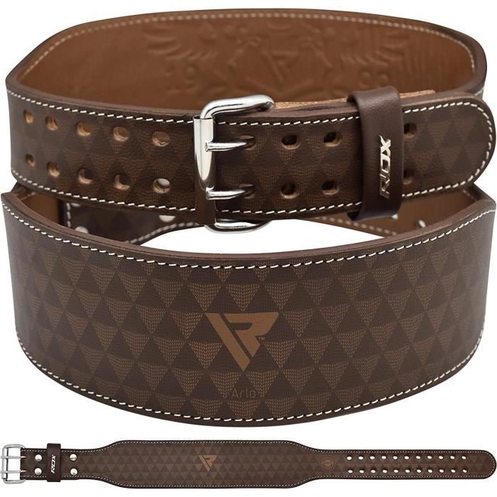 RDX Fitness Musculation Ceinture, Cuir de Vachette D'haltérophilie, Sudation D'entraînement Poids
