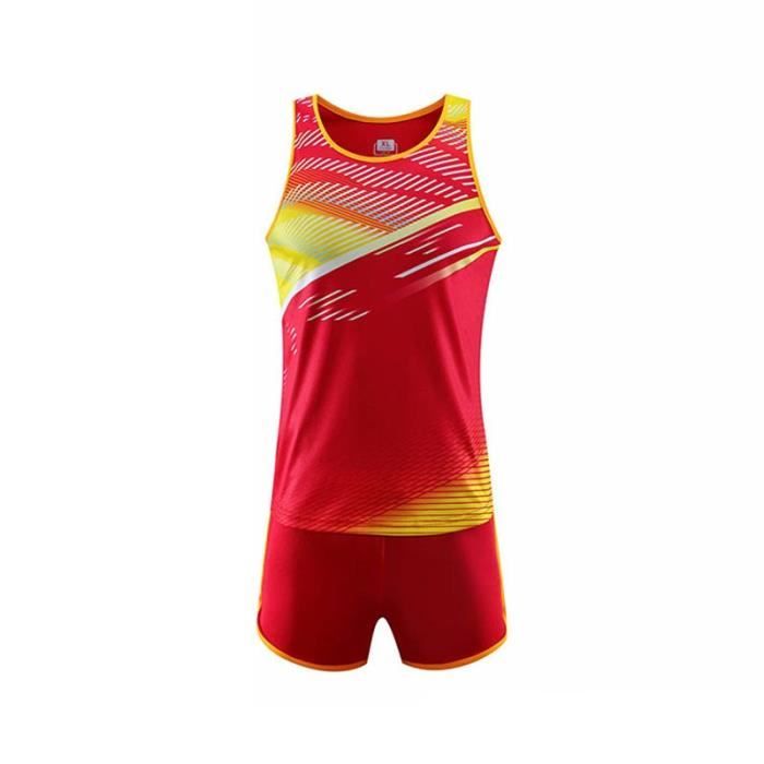 Ensemble Maillot et Short Femme Athlétisme Running Vetement de Sport Séchage Rapide Respirant