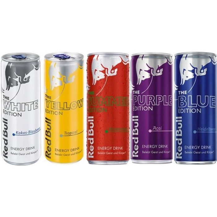 Red Bull Energy Drink SET 5 Variantes (5 x 0,25l)