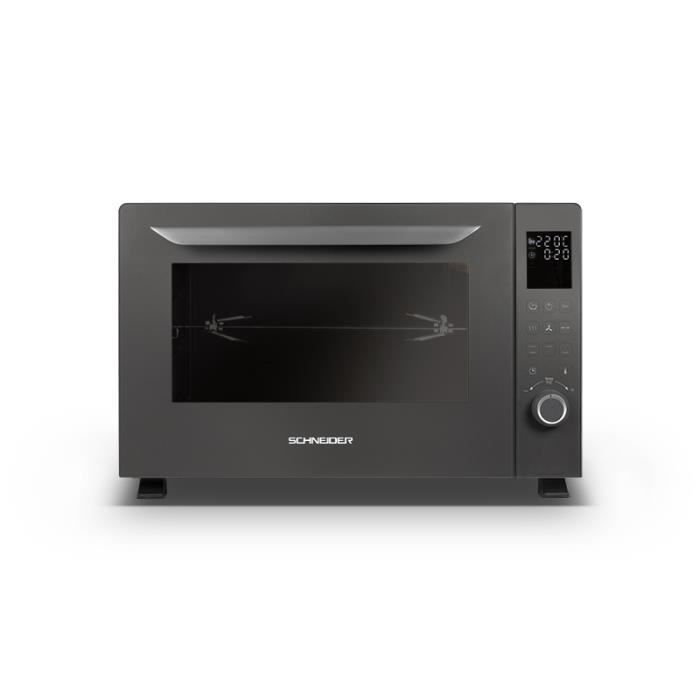 SCHNEIDER - SCEO946DG - Mini four posable - 46 litres - Chaleur tournante - Minuterie - Puissance 2000W - Gris