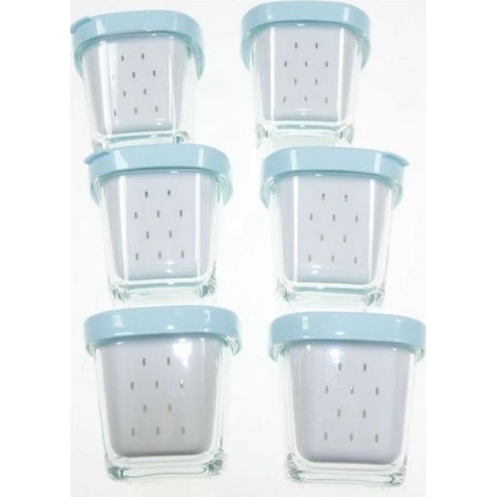 6 POTS YAOURT AVEC EGOUTTOIR POUR YAOURTIERE SEB - BVMPIECES