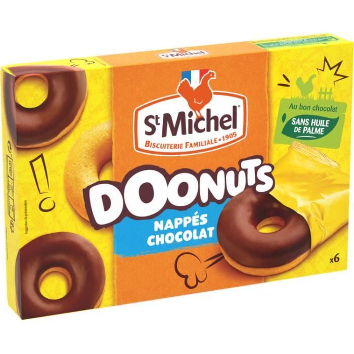 ST MICHEL Donut nappés chocolat - 180 g