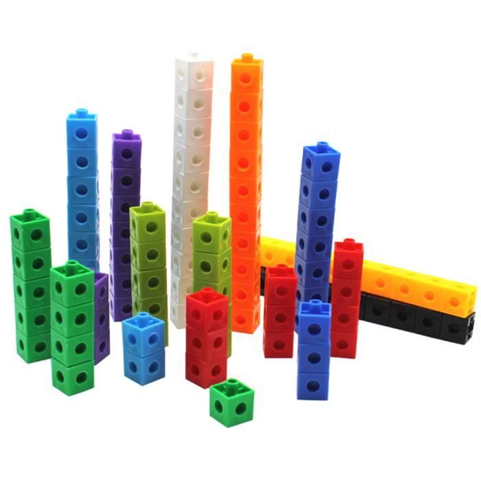 200 Pcs Blocs de Construction En Plastique Emboîtables D'empilement JEU D'ASSEMBLAGE - JEU DE CONSTRUCTION - JEU DE MANIPULATION